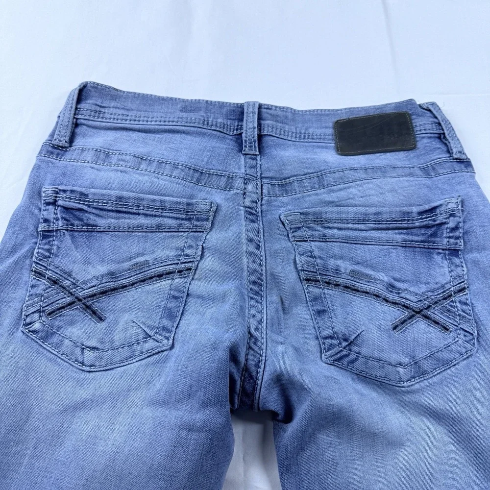 BKE Carter Boot Jeans Mens 30x30 Light Wash‎ Stretch Denim Bootcut Distressed